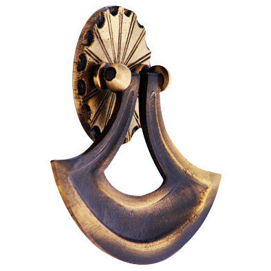 COPPER MOUNTAIN HARDWARE 4 Inch Solid Brass Curved Drop Pull (Antique Brass Finish)