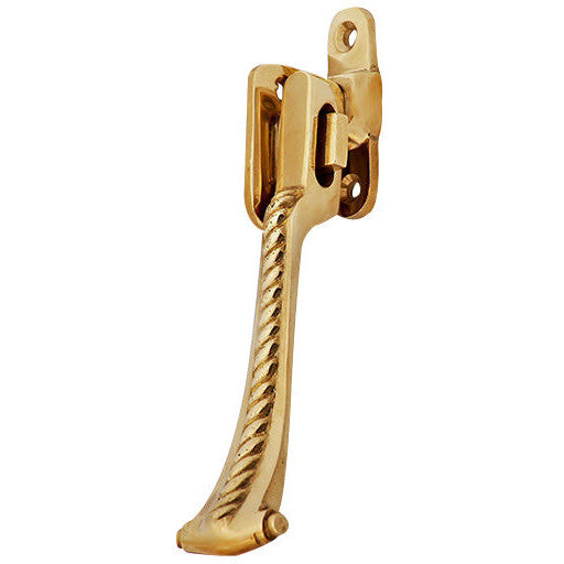 Copper Mountain Hardware Solid Brass Georgian Roped Universal Style Casement Window Latch (Polished Brass Finish)