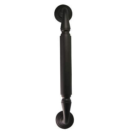 9 Inch Solid Brass Door Pull With Rosettes (Oil Rubbed Bronze Finish) DELTANA