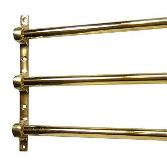 COPPER MOUNTAIN HARDWARE 36 Inch Solid Brass Triple Push Bar (Polished Brass Finish)