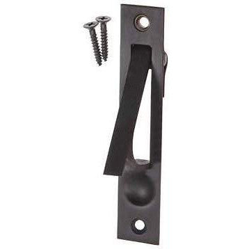 DELTANA 3 3/8 Inch Tall Solid Brass Edge Pull (Matte Black Finish)