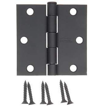 ACORN MANUFACTURING 3 Inch by 3 Inch Butt Hinge (Forged Black Iron)