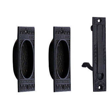 COPPER MOUNTAIN HARDWARE Broken Leaf Single Pocket Passage Style Door Set (Oil Rubbed Bronze)