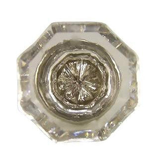 COPPER MOUNTAIN HARDWARE 1 Inch Crystal Octagon Old Town Cabinet Knob (Brushed Nickel Base)