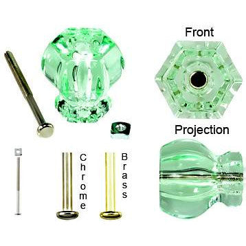 COPPER MOUNTAIN HARDWARE 1 1/4 Inch Depression Green Glass Knobs