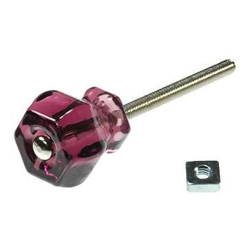 COPPER MOUNTAIN HARDWARE 1 Inch Amethyst or Purple Glass Cabinet Knobs