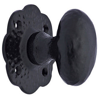 COPPER MOUNTAIN HARDWARE 2 5/8 Solid Iron Oval Cabinet Knob (Matte Black Finish)