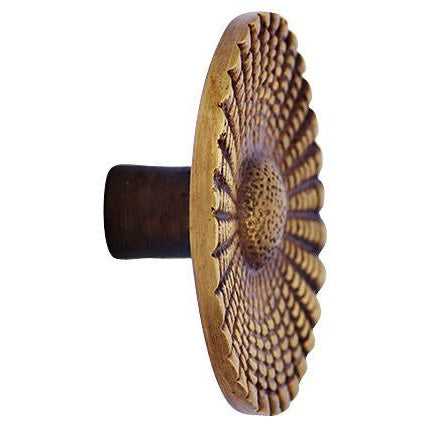 COPPER MOUNTAIN HARDWARE 1 1/2 Inch Solid Brass Art Deco Style Round Knob (Antique Brass Finish)