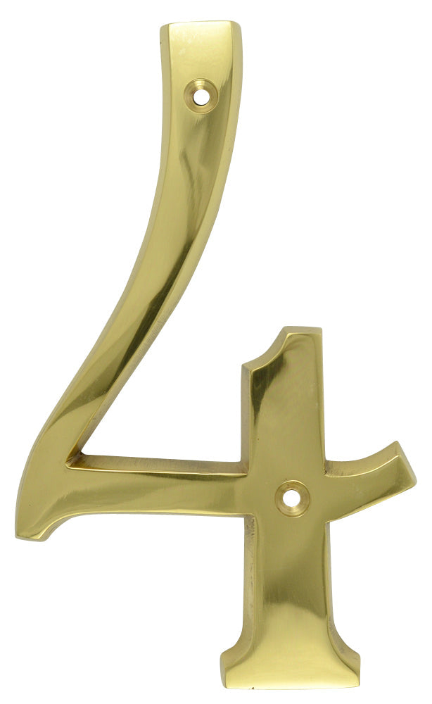 6 Inch Tall House Number 4 COPPER MOUNTAIN HARDWARE