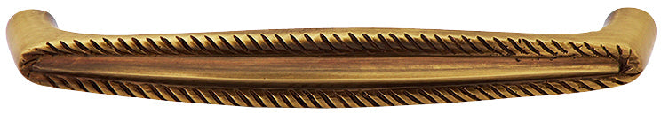 5 1/2 Inch Overall (5 Inch c-c) Solid Brass Georgian Roped Style Pull COPPER MOUNTAIN HARDWARE