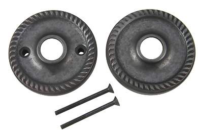 Solid Brass Rosette Plates - Georgian Roped COPPER MOUNTAIN HARDWARE
