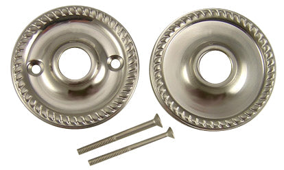 Solid Brass Rosette Plates - Georgian Roped COPPER MOUNTAIN HARDWARE