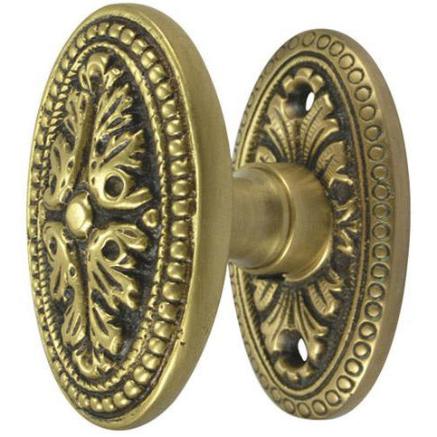 ##Antique Hardware## Avalon Style Rosette Door Set with Avalon Oval Door Knob Sets (Several Finishes Available)