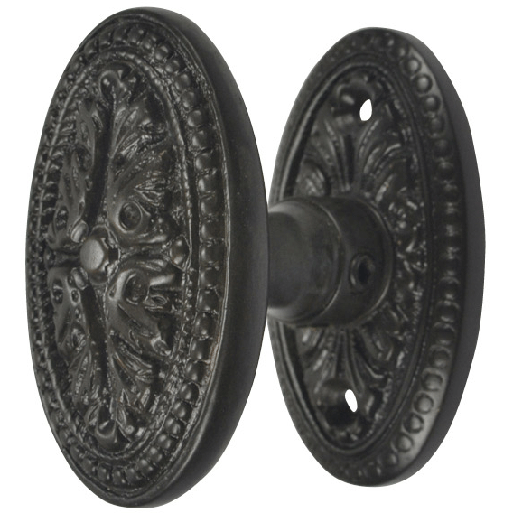 ##Antique Hardware## Avalon Style Rosette Door Set with Avalon Oval Door Knob Sets (Several Finishes Available)