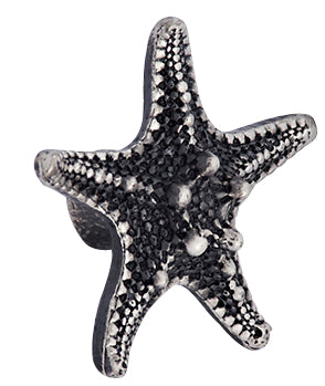 ##Antique Hardware## 1 3/4 Inch  Ocean Seaside Nautical Solid Pewter Decorative Starfish Knob (Satin Pewter Finish)