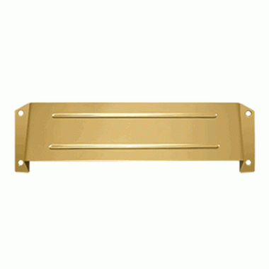 DELTANA Mail Slot & Sleeve Letter Box Hood (Lifetime Polished Brass Finish)