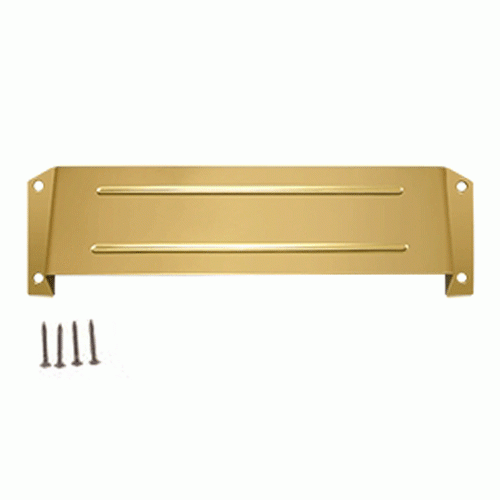 DELTANA Mail Slot & Sleeve Letter Box Hood (Lifetime Polished Brass Finish)