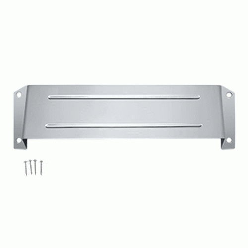 DELTANA Mail Slot & Sleeve Letter Box Hood (Polished Chrome Finish)