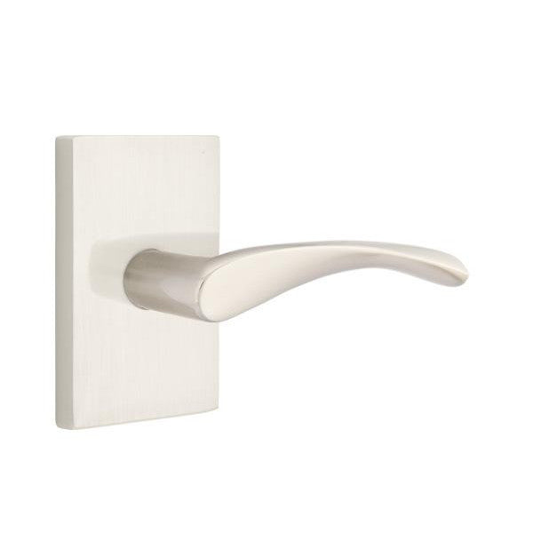 EMTEK Emtek Solid Brass Triton Lever With Modern Rectangular Rosette