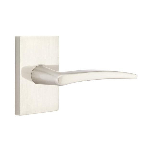 EMTEK Emtek Solid Brass Poseidon Lever With Modern Rectangular Rosette