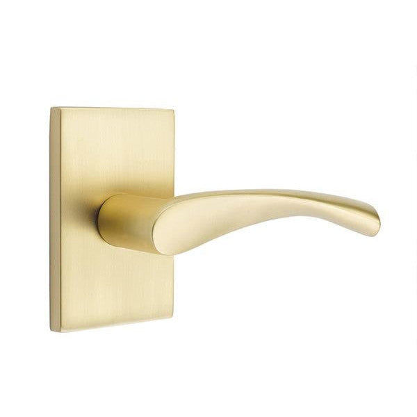 EMTEK Emtek Solid Brass Triton Lever With Modern Rectangular Rosette