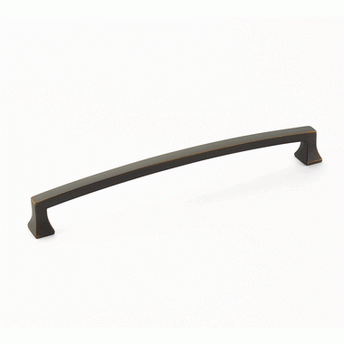 SCHAUB 8 1/2 Inch (8 Inch c-c) Menlo Park Pull (Ancient Bronze Finish)