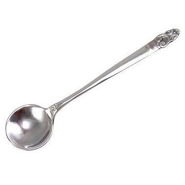 Milano Italian Pattern Sterling Silver Salt Spoon Copper Mountain Hardware