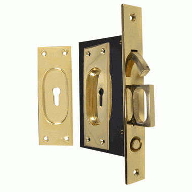 Traditional Rectangular Pocket Privacy (Lock) Door Set