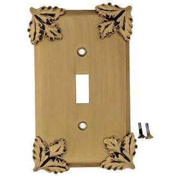 ANNE AT HOME Oak Leaf Wall Plate (Antique Brass Gold Finish)