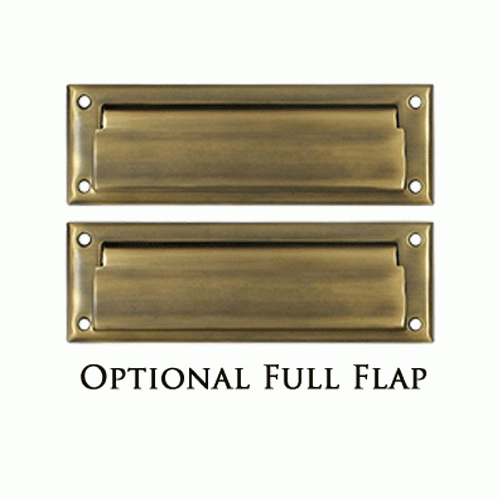 DELTANA 8 7/8 Inch Brass Mail & Letter Flap Slot (Antique Brass Finish)