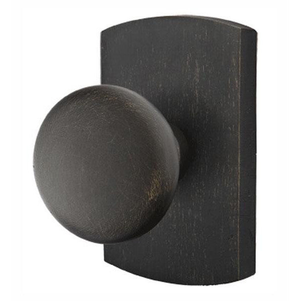 EMTEK Solid Brass Sandcast Winchester Door Knob Set With Rounded Rectangular Rosette (Several Finish Options)