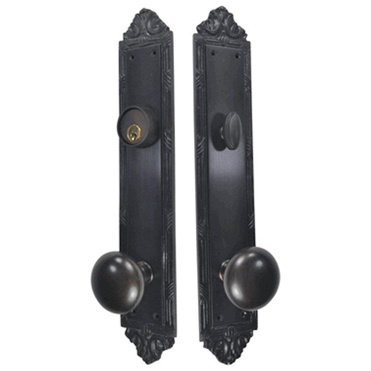 Ribbon & Reed Oval Deadbolt Entryway Set (Several Finishes Available) COPPER MOUNTAIN HARDWARE