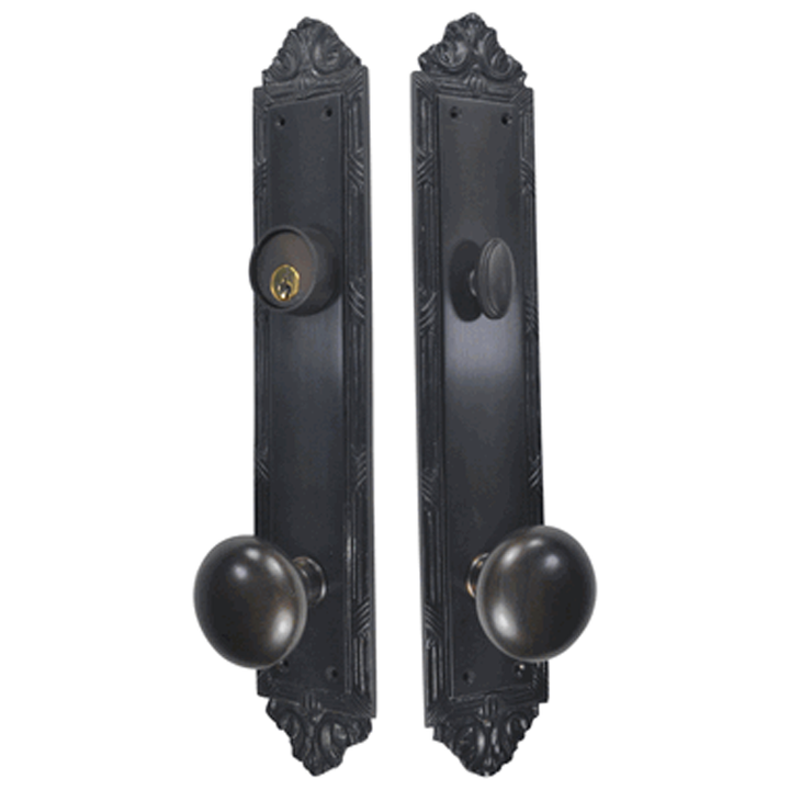Ribbon & Reed Oval Deadbolt Entryway Set (Several Finishes Available) COPPER MOUNTAIN HARDWARE