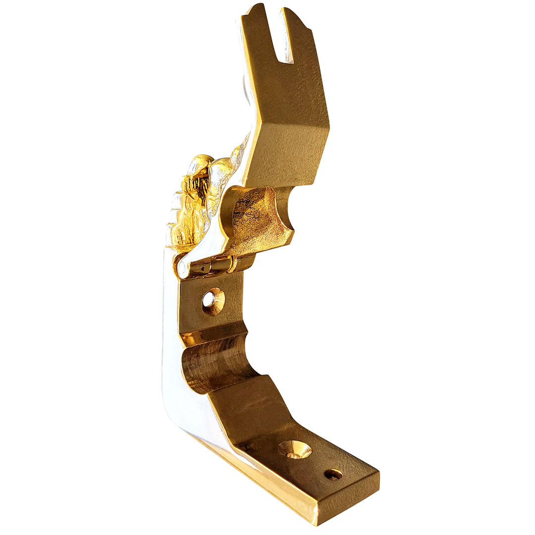 Traditional Solid Brass Lion Stair Rod Holder (Several Finishes Available) COPPER MOUNTAIN HARDWARE