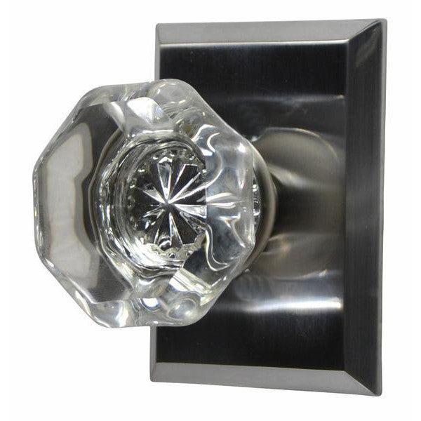 COPPER MOUNTAIN HARDWARE Providence Crystal Door Knob Solid Brass Traditional Plate (Several Finishes Available)