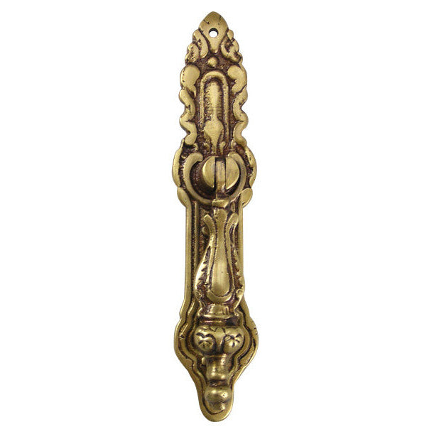 COPPER MOUNTAIN HARDWARE 4 Inch Solid Brass Baroque / Rococo Drop Pull (Antique Brass Finish)