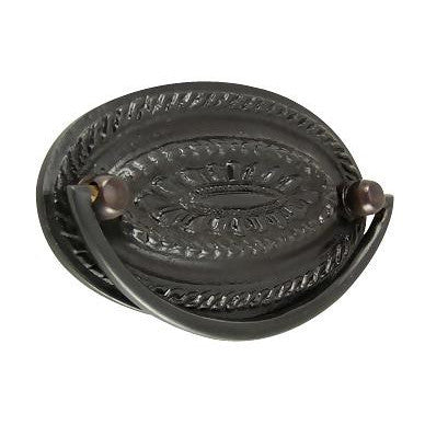 COPPER MOUNTAIN HARDWARE 4 Inch Solid Brass Oval Drop Style Pull (Oil Rubbed Bronze Finish)