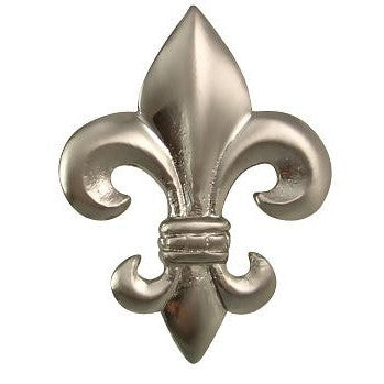 COPPER MOUNTAIN HARDWARE 2 5/8 Inch Fleur de Lis Knob (Brushed Nickel Finish)