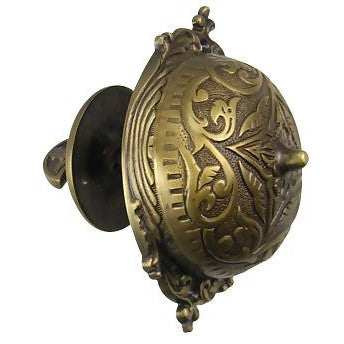 Mechanical Doorbell  Eastlake Style (Antique Brass Finish) COPPER MOUNTAIN HARDWARE