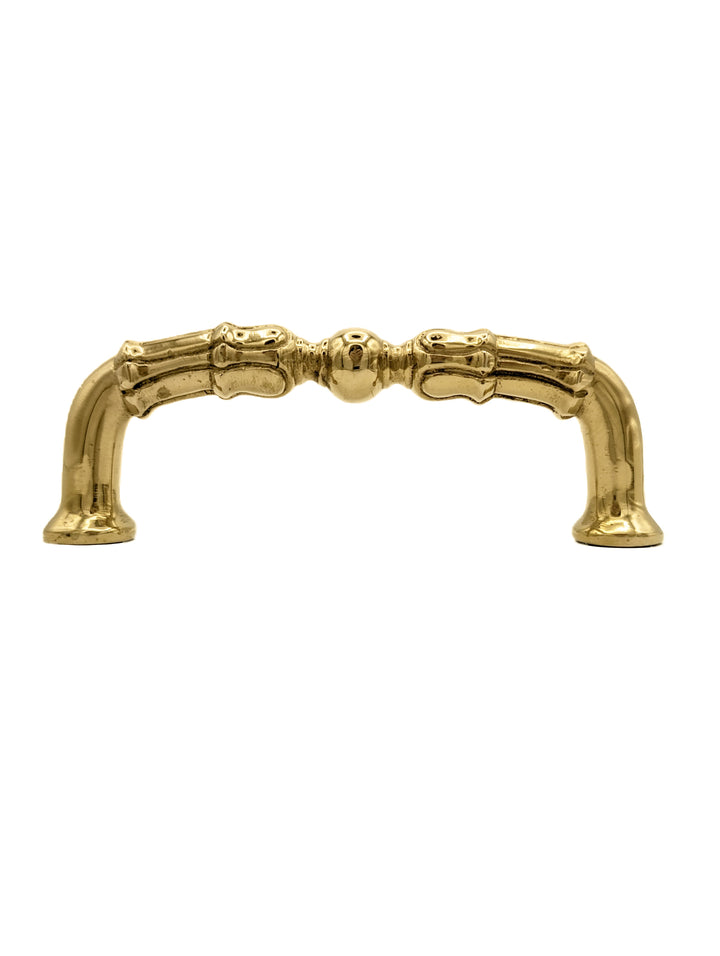 5 Inch Overall (4 1/3 Inch c-c)  Solid Brass Victorian Style Pull COPPER MOUNTAIN HARDWARE