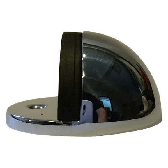 1 Inch Low Profile Floor Mounted Bumper Door Stop (Polished Chrome Finish)