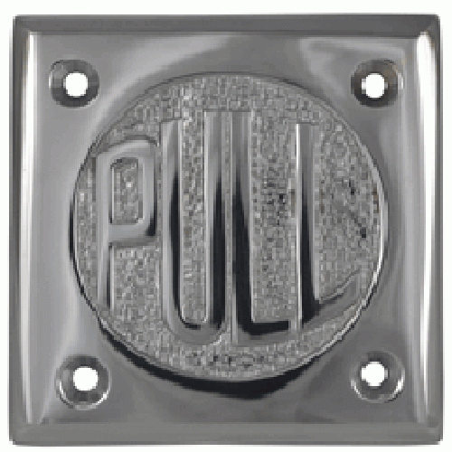 COPPER MOUNTAIN HARDWARE 2 3/4 Inch Brass Classic American "Pull" & "Push" Signs (Polished Chrome Finish)