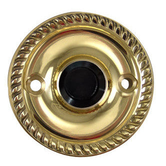 Solid Brass Georgian Roped Doorbell (Polished Brass Finish) COPPER MOUNTAIN HARDWARE