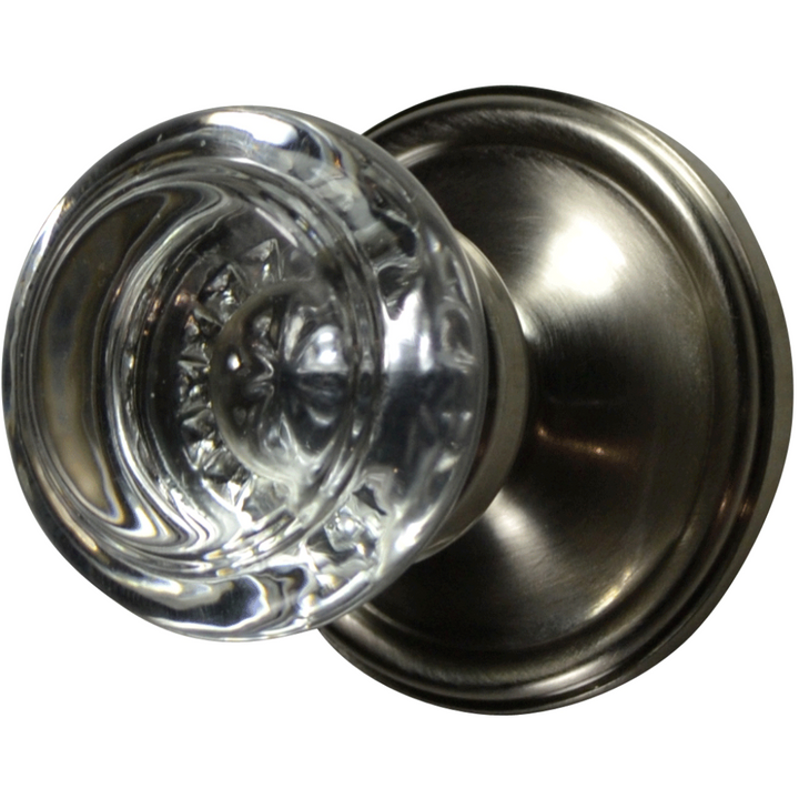 ##Antique Hardware## Traditional Rosette Door Set with Beveled Round Crystal Knob (Several Finishes Available)