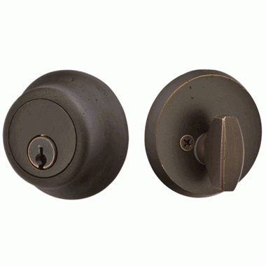 EMTEK Sand Cast Distressed Single Cylinder Deadbolt