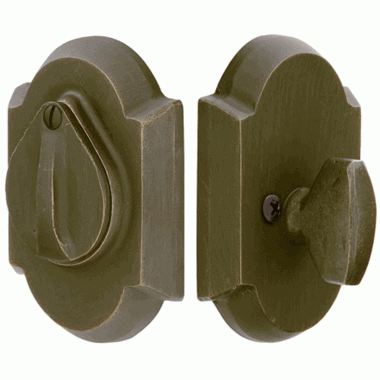 EMTEK Sand Cast Distressed Traditional Single Cylinder Deadbolt With Cover