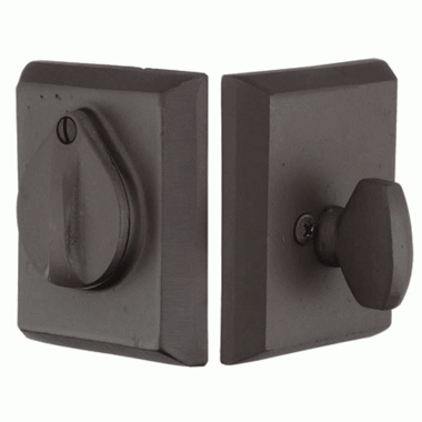 EMTEK Sand Cast Distressed Traditional Square Single Cylinder Deadbolt With Cover (Several Finishes Available)