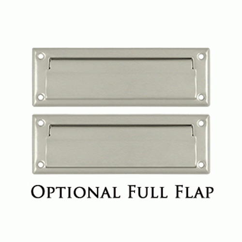 8 7/8 Inch Brass Mail & Letter Flap Slot (Satin Nickel Finish) DELTANA