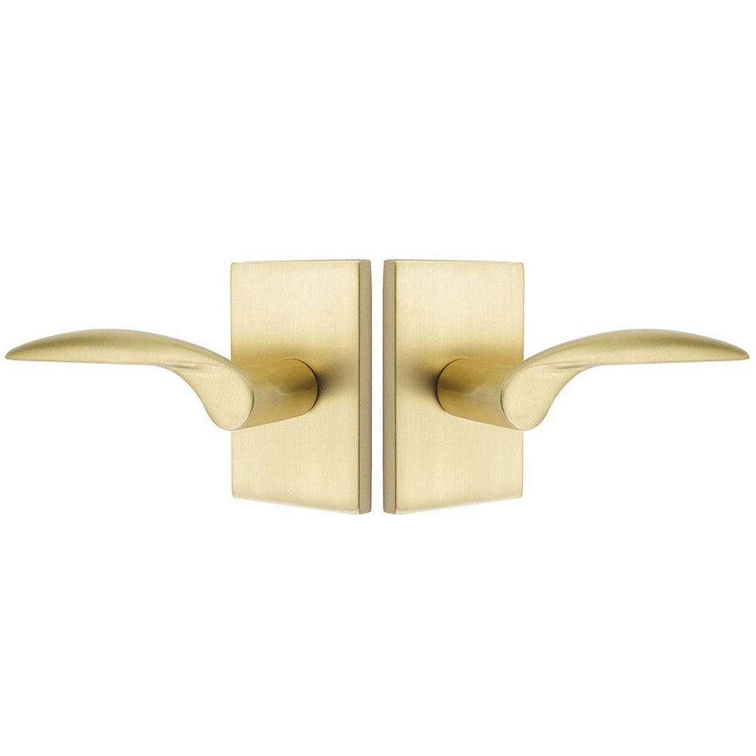 EMTEK Emtek Solid Brass Mercury Lever With Modern Rectangular Rosette