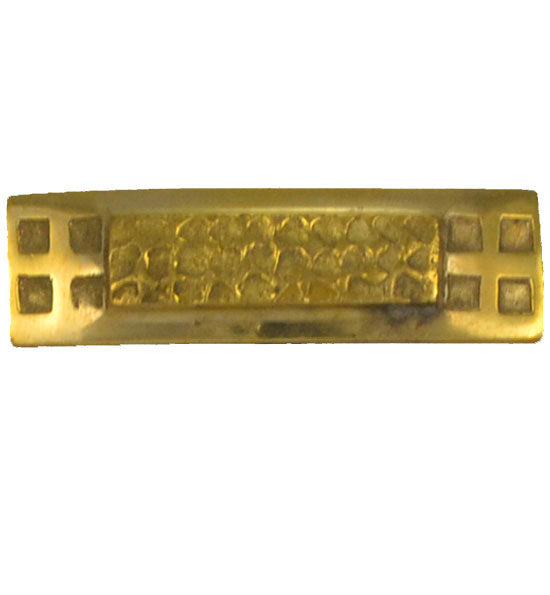 COPPER MOUNTAIN HARDWARE Solid Brass Square Craftsman Hammered Cabinet & Furniture Knob